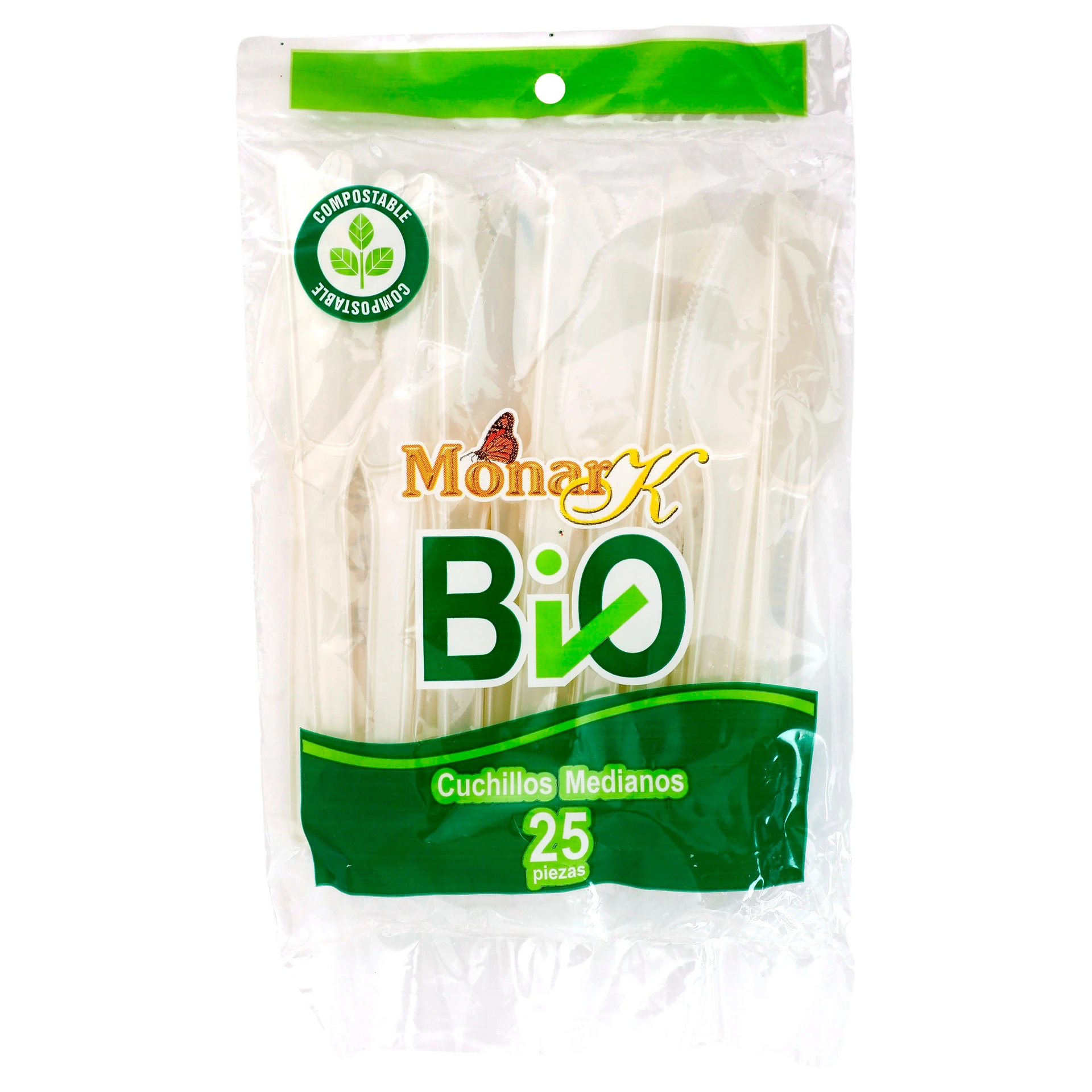 Cuchillo Mediano Monark Bio Compostable C/25u