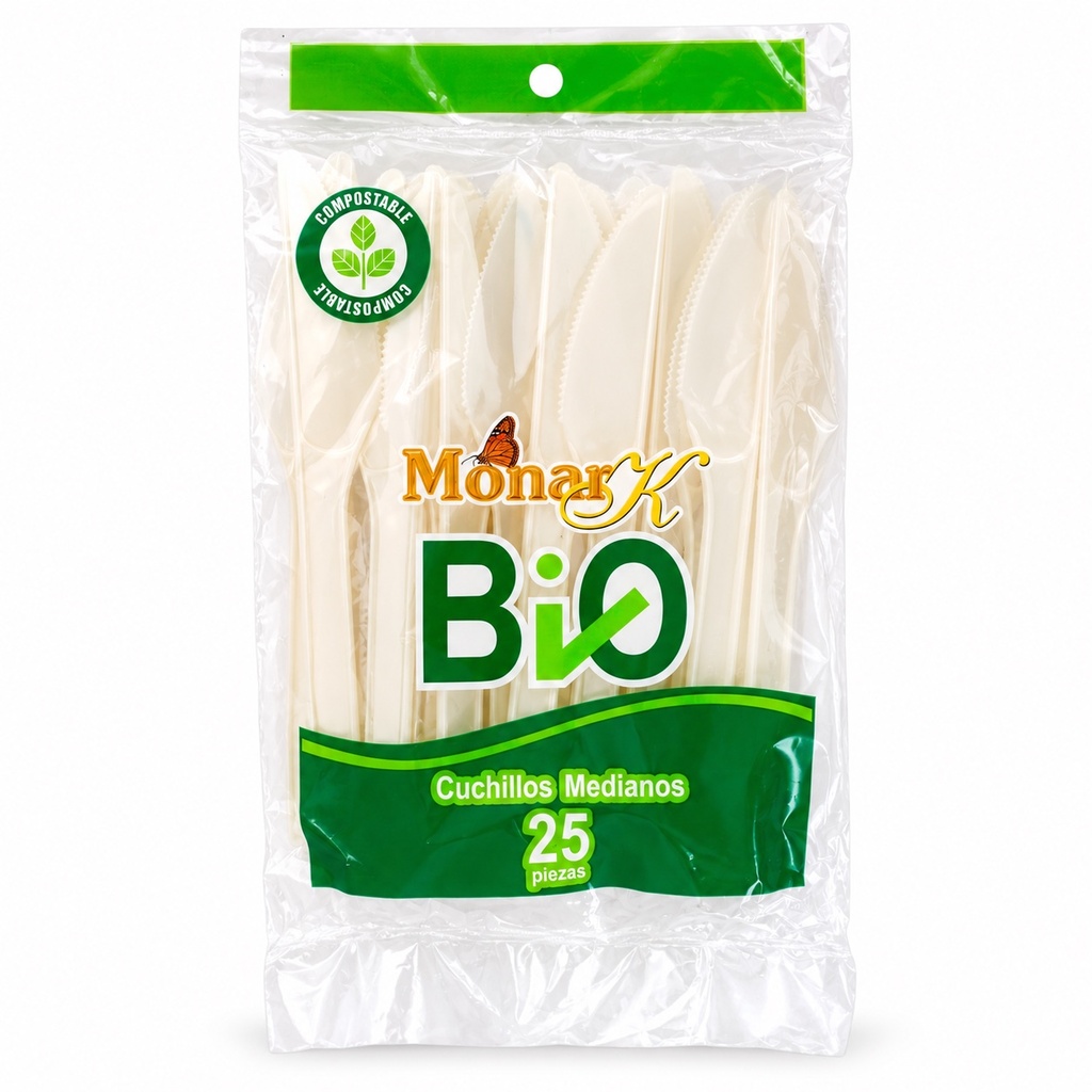 Cuchillo Mediano Monark Bio Compostable C/25u
