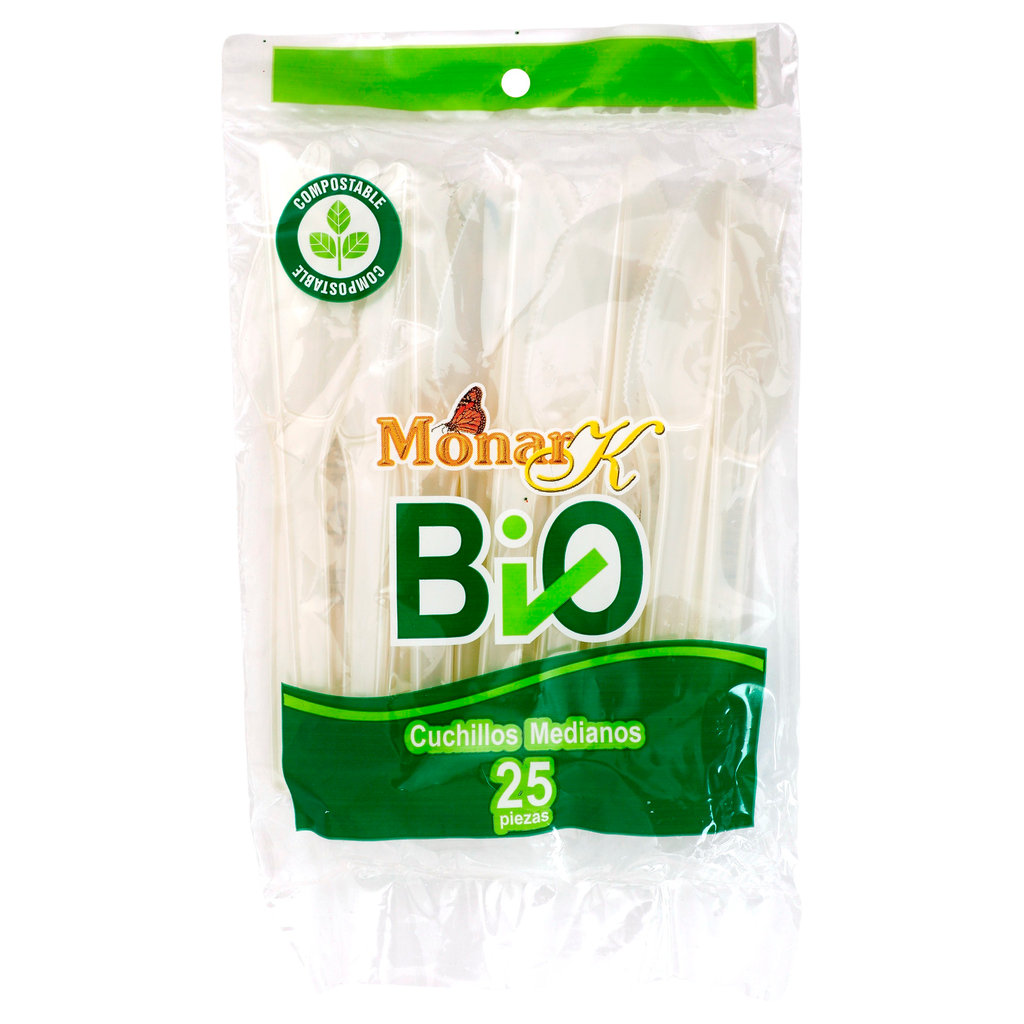 CUCHILLO MEDIANO MONARK BIO COMPOSTABLE C/25u