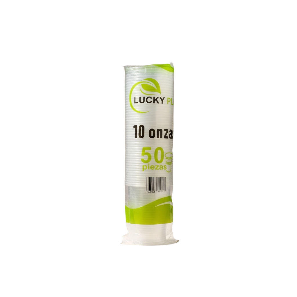 VASO PLÁSTICO 10oz ECONÓMICO BIOPLAST 50u