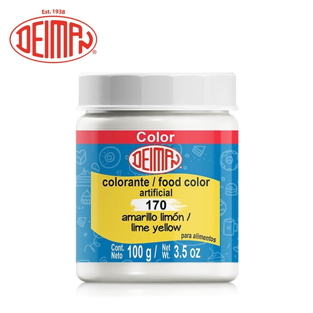 Colorante en Polvo Deiman 170 Amarillo Limón 100G
