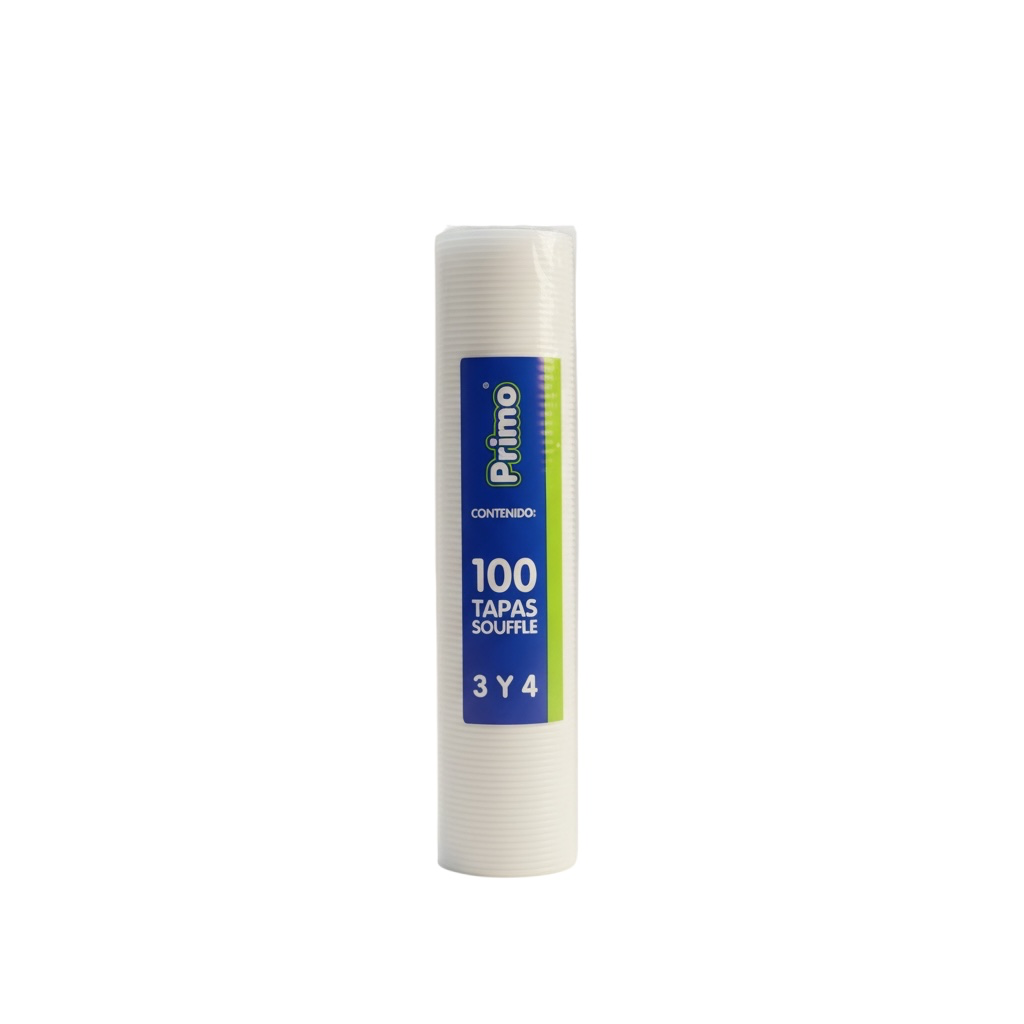[TPVS-1072] TAPA PARA VASO SOUFFLE 3 y 4oz PRIMO C/100u