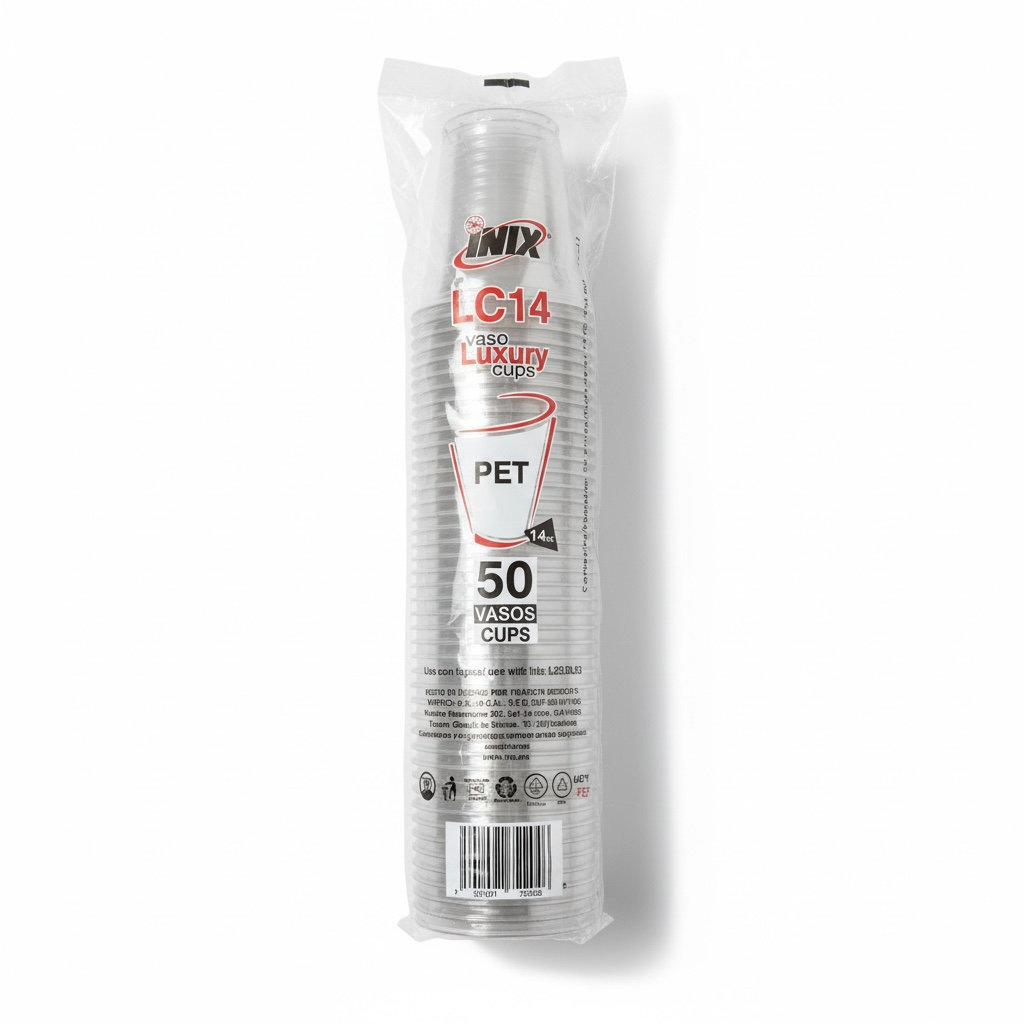 Vaso PET Frappé 14oz (LC14-500) Inix C/50u