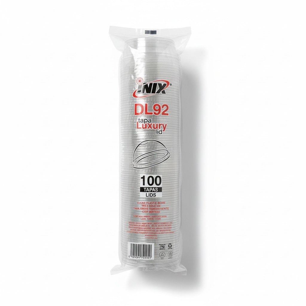 [TDVF-1063] TAPA DOMO VASO FRAPPÉ PET (DL-92)INIX C/100u