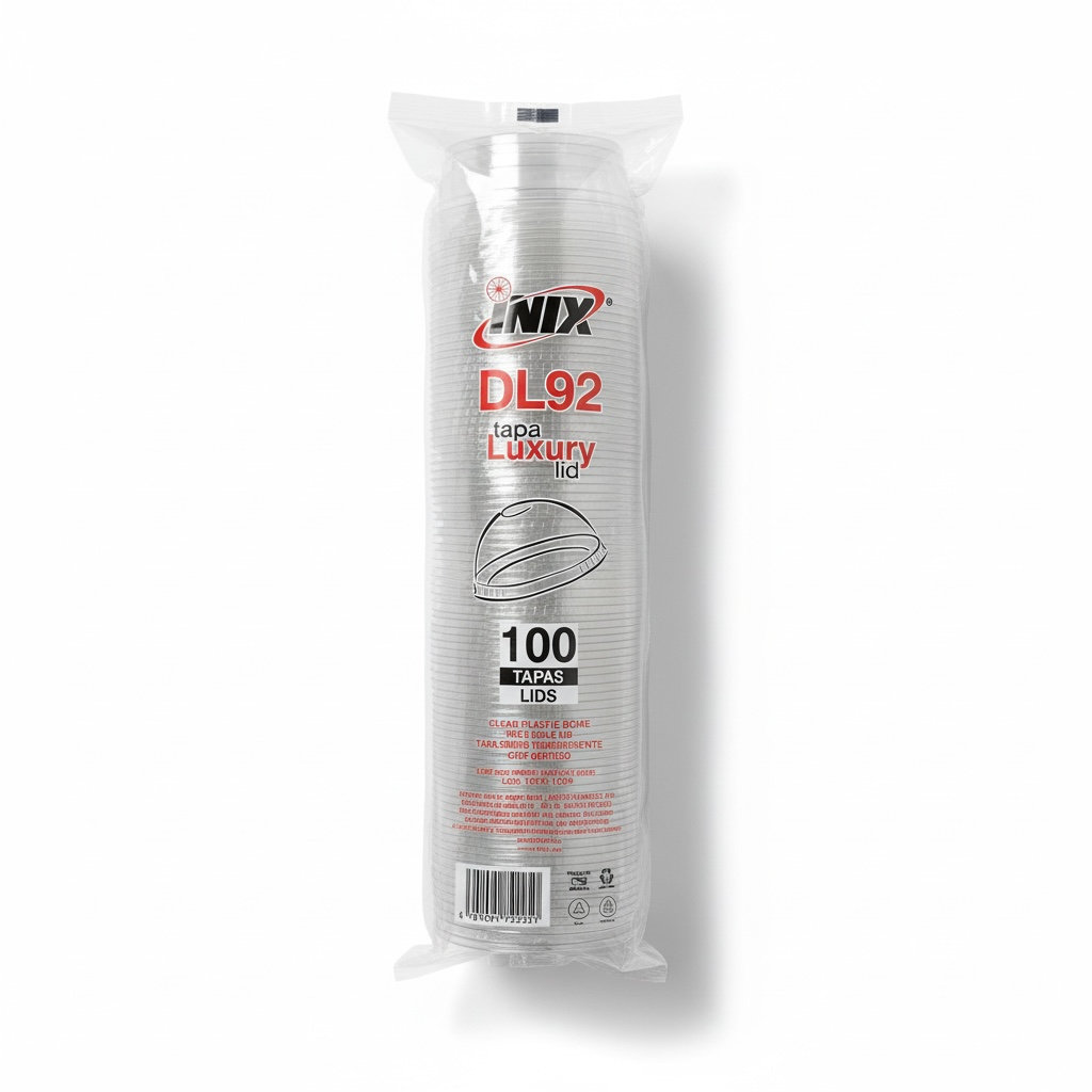 Tapa Domo Vaso Frappé PET (DL-92)INIX C/100u