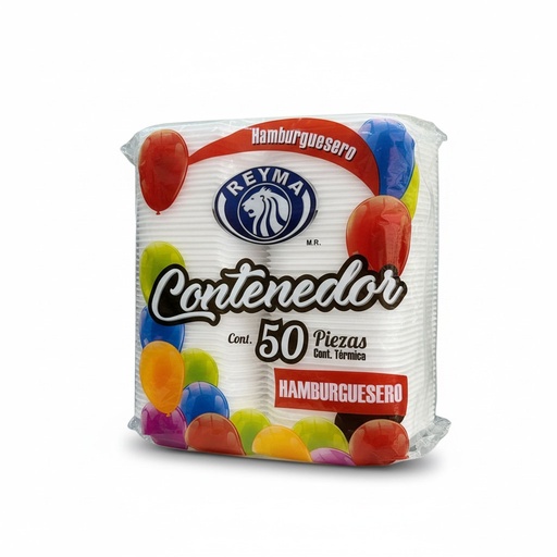 [CUHR-0405] Contenedor Unicel Hamburguesero Reyma