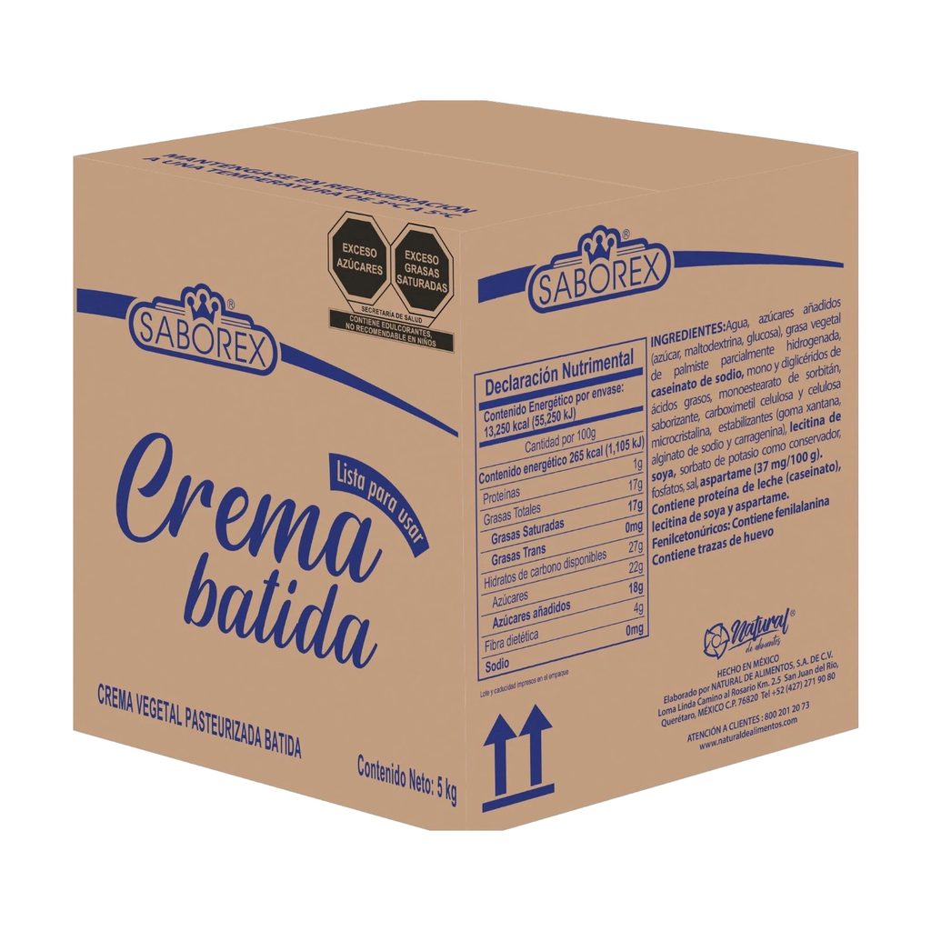 Crema Batida Saborex Caja 5kg