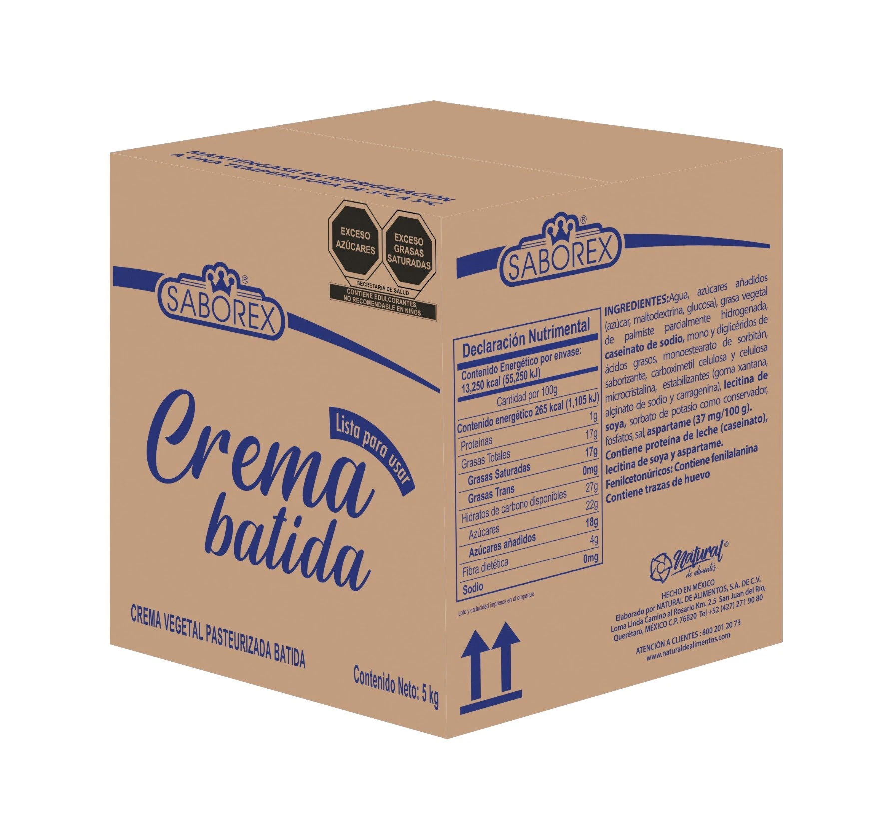 Crema Batida Saborex Caja 5kg