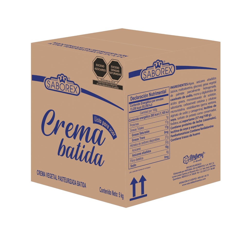 CREMA BATIDA SABOREX 5kg