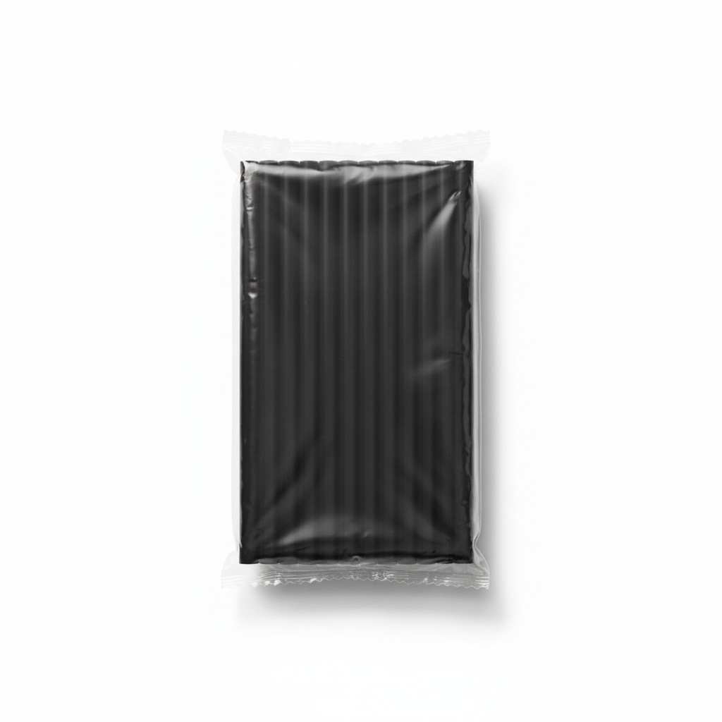 POPOTE PARA TAPIOCA/PERLAS COLOR NEGRO C/50u