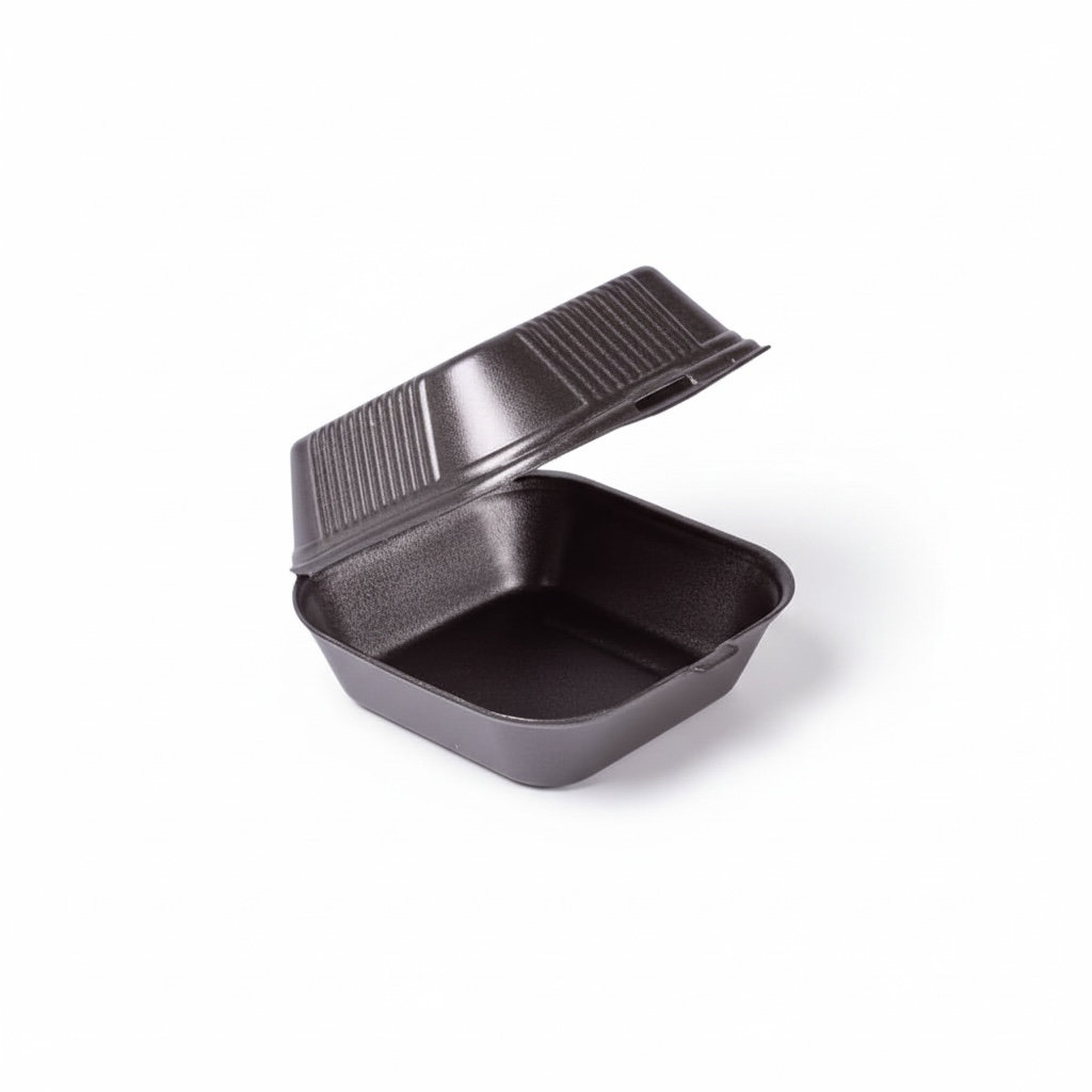 Contenedor Negro Unicel Hamburguesero Reyma