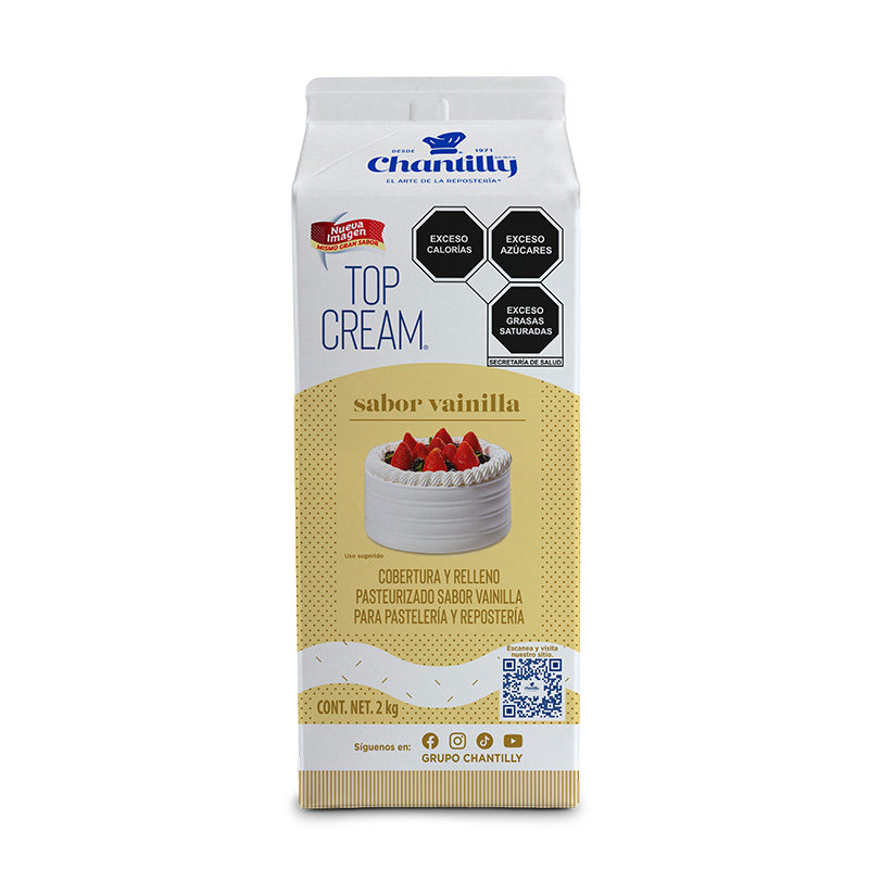 Crema para Batir Vainilla Top Cream 2KG Chantilly