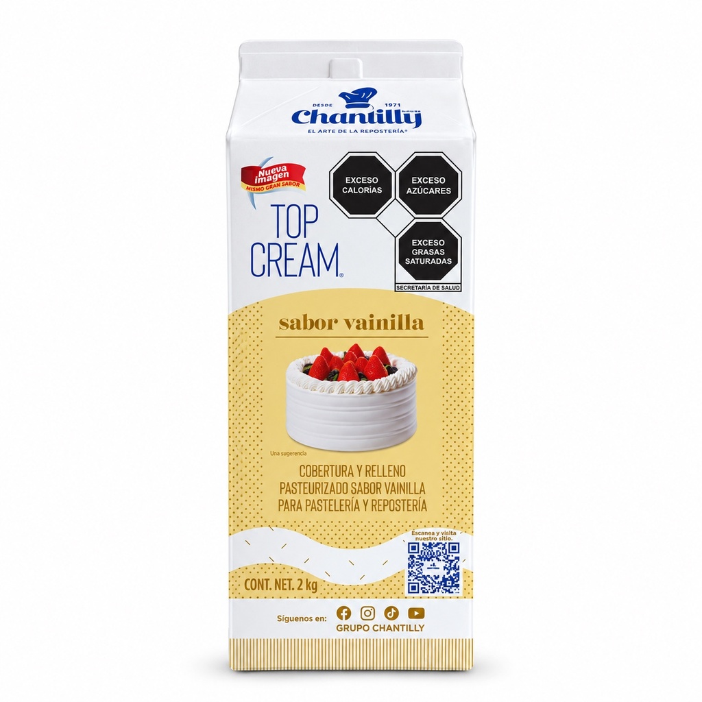 Crema para Batir Vainilla Top Cream Chantilly — 2 kg