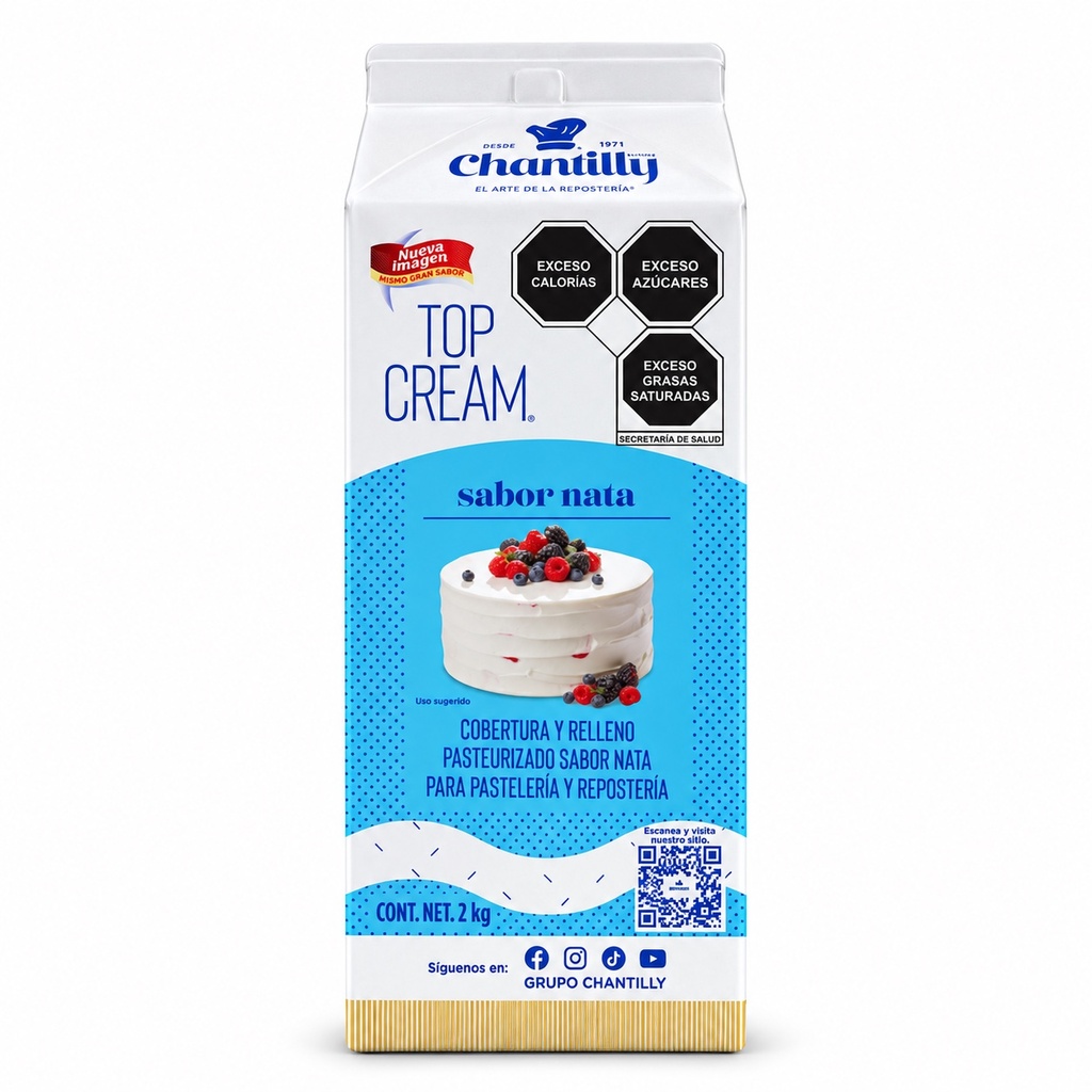 Crema para Batir Nata Top Cream Chantilly — 2 kg