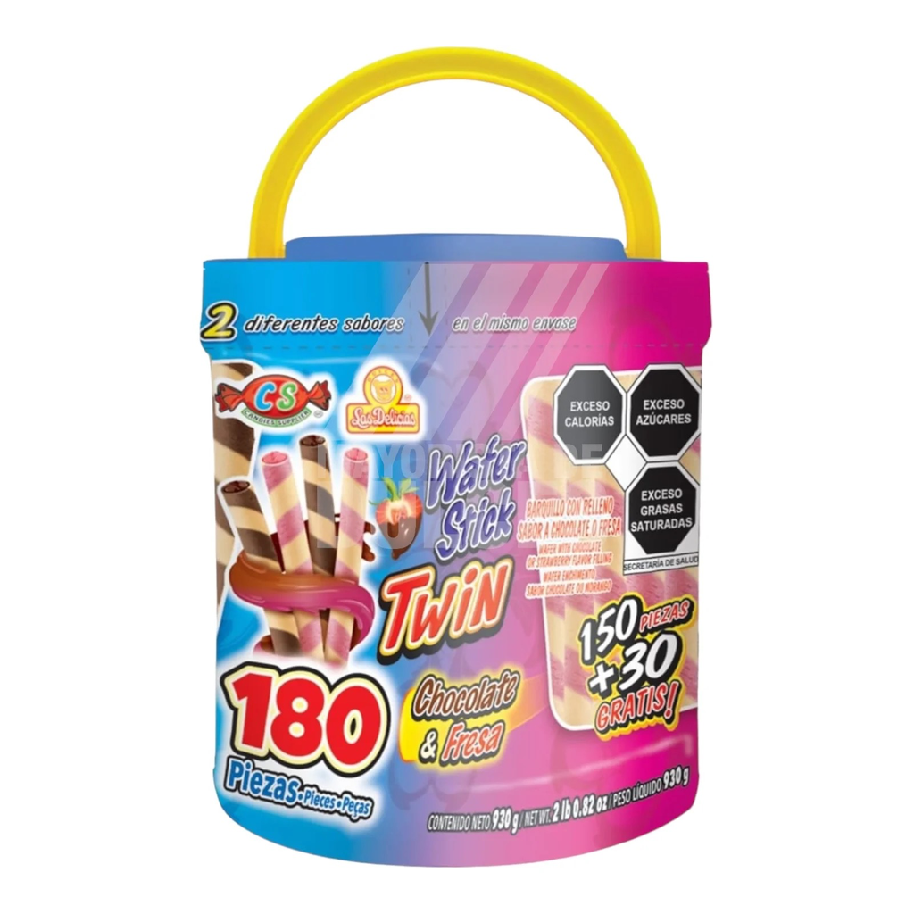 WAFER STICK TWIN CHOCO FRESA 120PZ