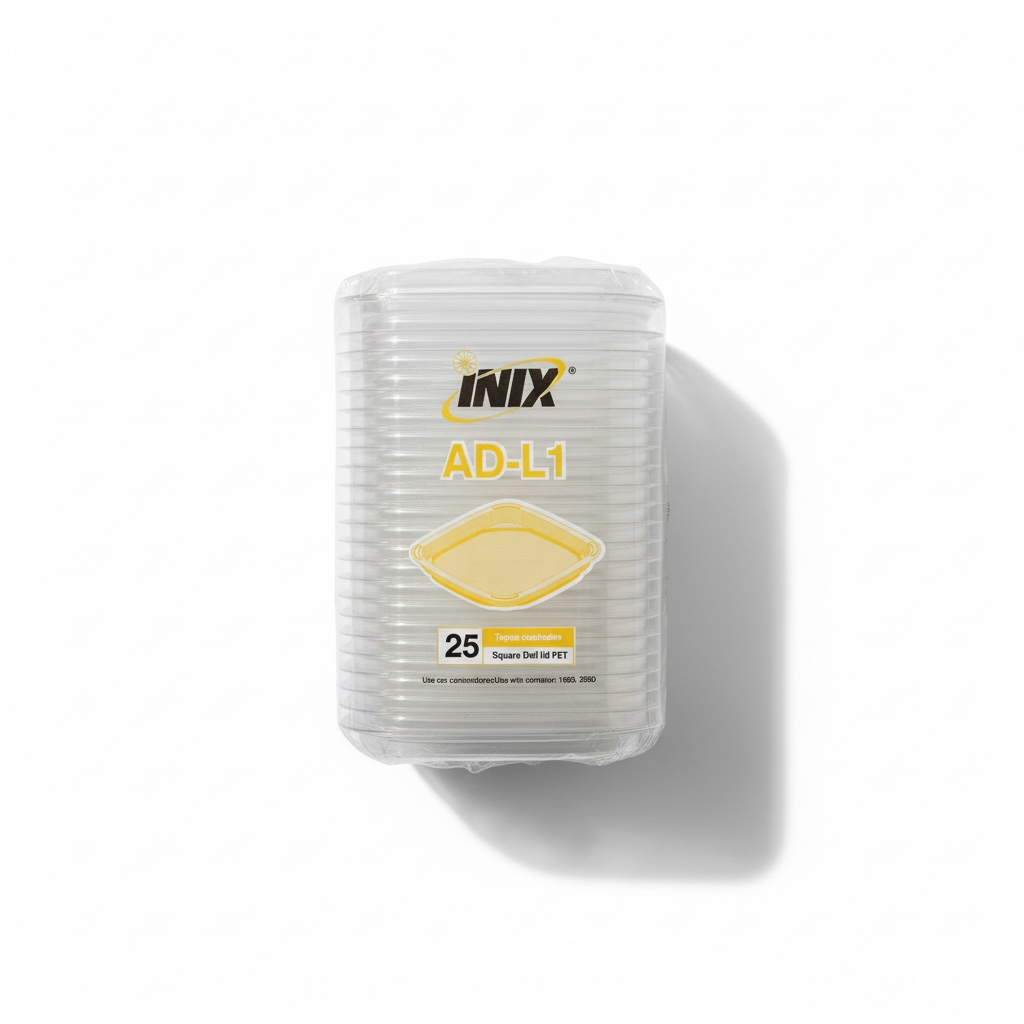 [TEPC-1067] TAPA ENVASE PLÁSTICO CUADRADO INIX 32SD (ADL-1) INIX C/25u