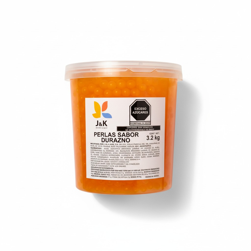 PERLAS EXPLOSIVAS SABOR DURAZNO C/3.2kg J&K