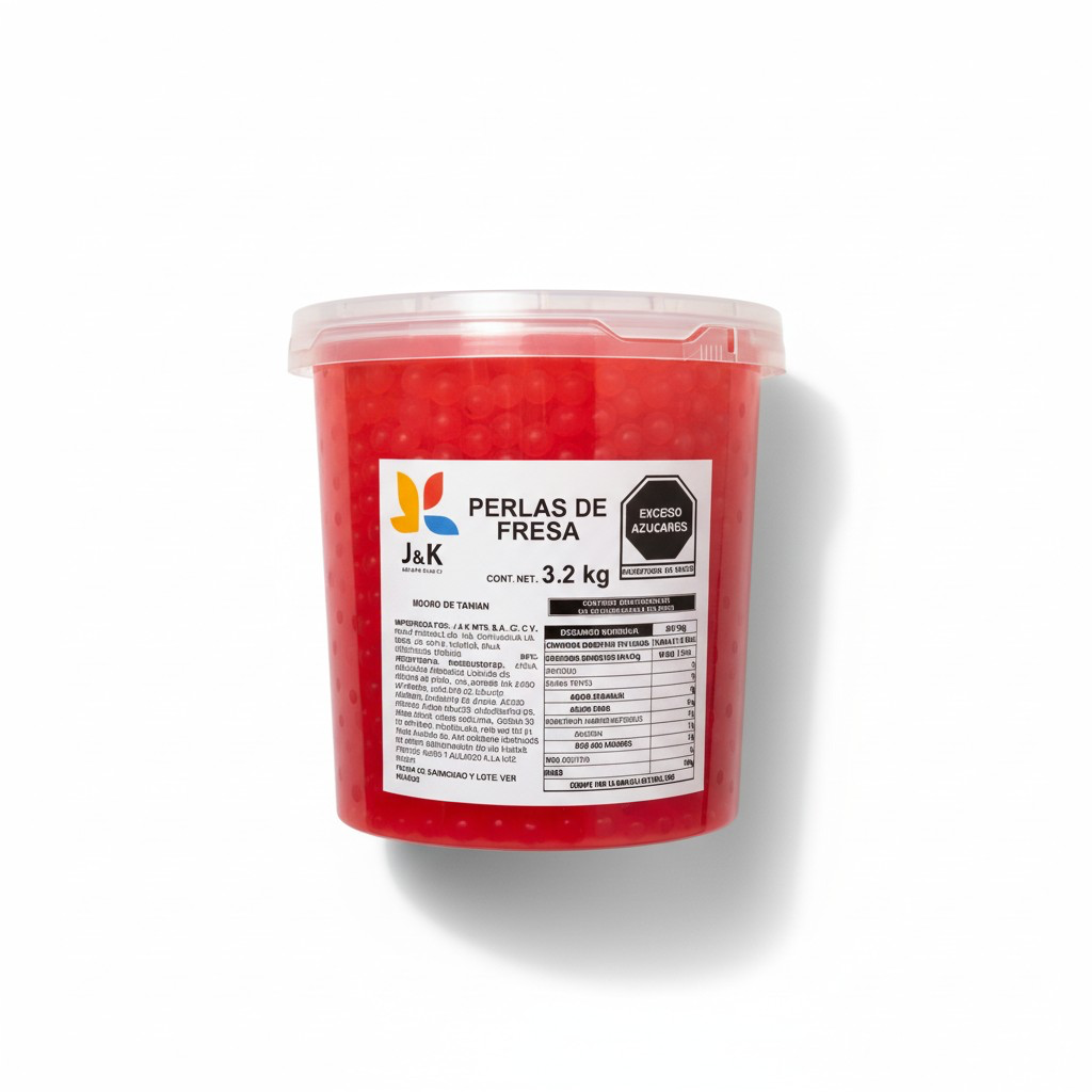 PERLAS EXPLOSIVAS SABOR FRESA C/3.2kg J&K