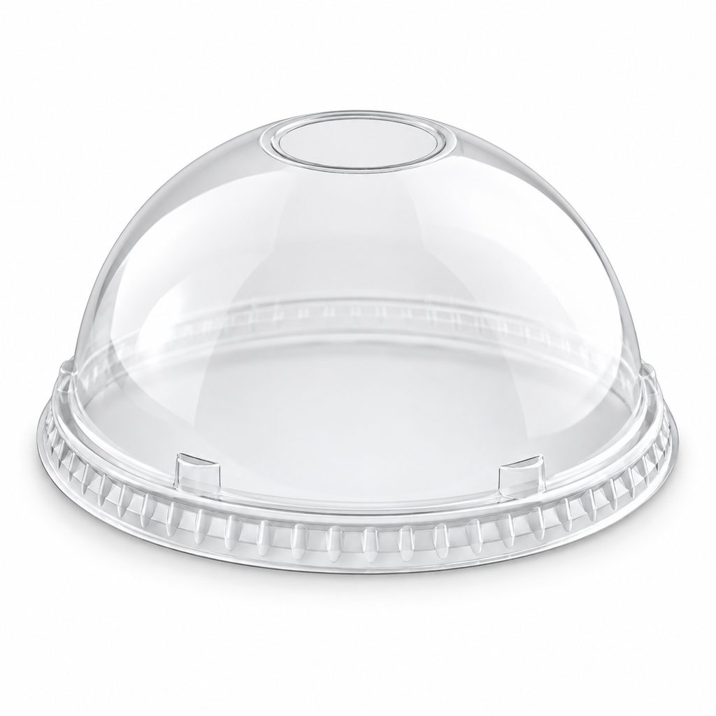 Tapa Domo Vaso Frappé PET (DL-98 500) 16oz Inix C/100u