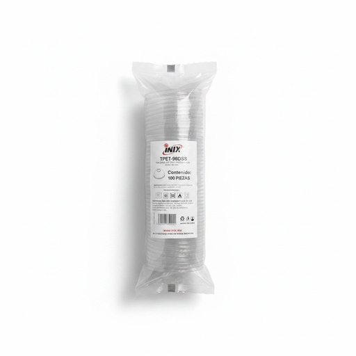 [TDVF-1064] Tapa Domo Vaso Frappé PET (TPET-98DSS) 16oz Inix C/100u