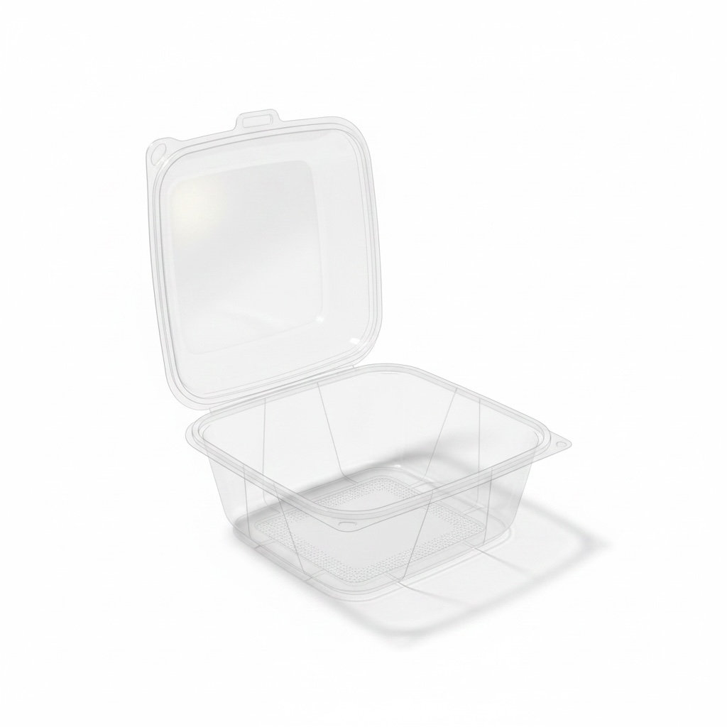 Contenedor PET Tapa Plana 18X16 Transparente Reyma