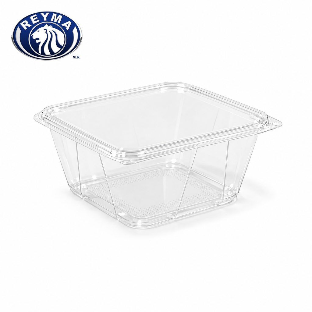 Contenedor PET Tapa Plana 18X16 Transparente Reyma