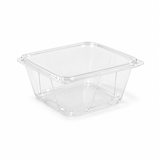 [CPTP-0400] Contenedor PET Tapa Plana 18X16 Transparente Reyma
