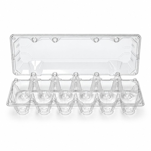 [CBP1-0379] Contenedor Bisagra para 12 Huevos Inix