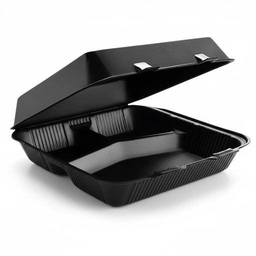 [CUN8-LIS-0504] Contenedor Unicel Negro 8X8 Reyma (Liso)