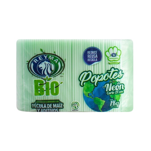 [BPRN-COR-0252] Bio Popote Reyma Neon (Corto (21cm))