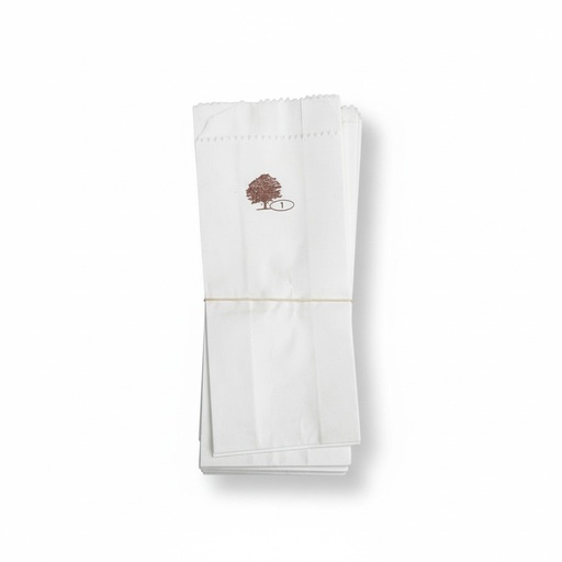 [BDPB-1-0144] Bolsa de Papel Blanca C/100PZ (#1)