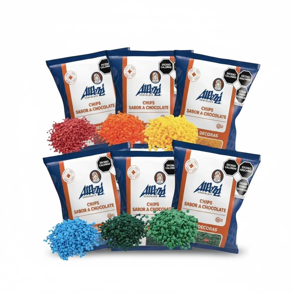 [CACL-BLA-0322] CHIPS ALPEZZI COLORES LÍNEA DECORAS (Blanco)