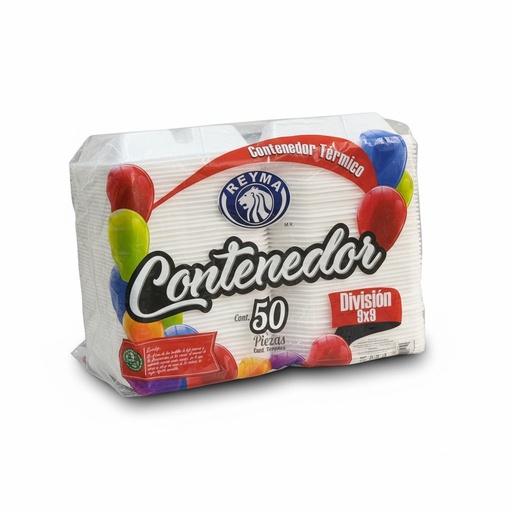 [CU9R-LIS-0500] Contenedor Unicel 9X9 Reyma (Liso)