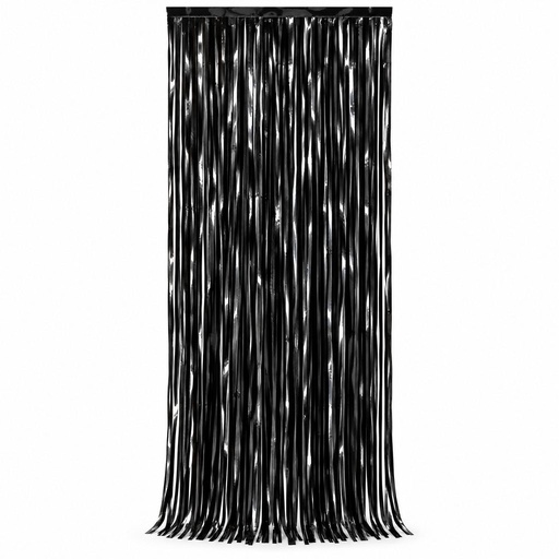 [CMFM-BLA-30030] Cortina Metálica para Fiesta 1mt x 2mt Mr Party (Negro)