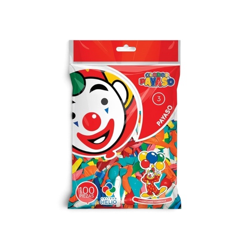 [GDSE-3-0637] Globo Decorator Surtido #3 El Payaso C/100u