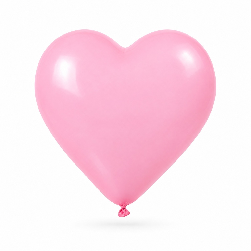 Globo en Forma de Corazón 10" Rosa El Payaso C/50u