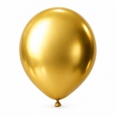 Globo Metálico #9 Dorado Metálico El Payaso C/50u