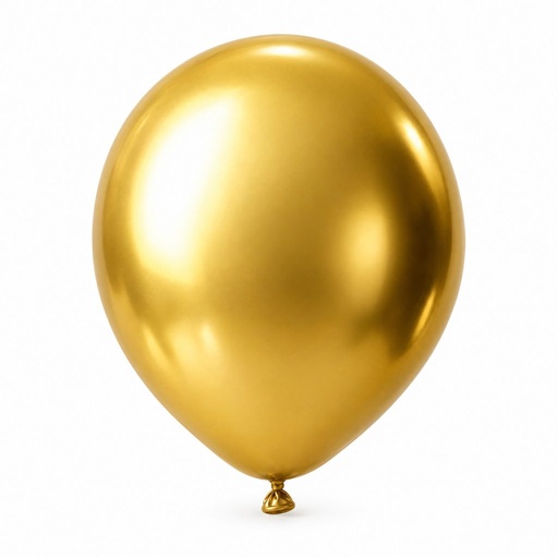 [GM9E-DOR-0651] Globo Metálico #9 Dorado Metálico El Payaso C/50u