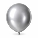 Globo Metálico #9 Plata Metálico El Payaso C/50u