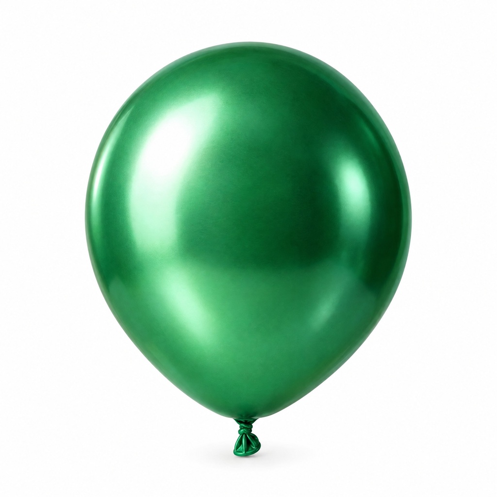 Globo Metálico #9 Verde Metálico El Payaso C/50u