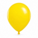 Globo Redondo Decorativo Sólido 9" Amarillo Canario El Payaso C/50u