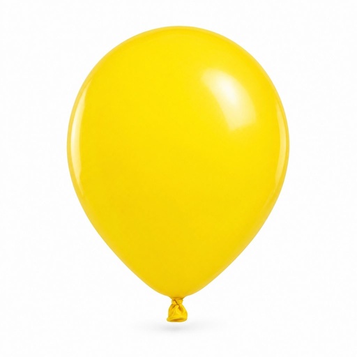 [GRDS-AMA-0655] Globo Redondo Decorativo Sólido 9" Amarillo Canario El Payaso C/50u