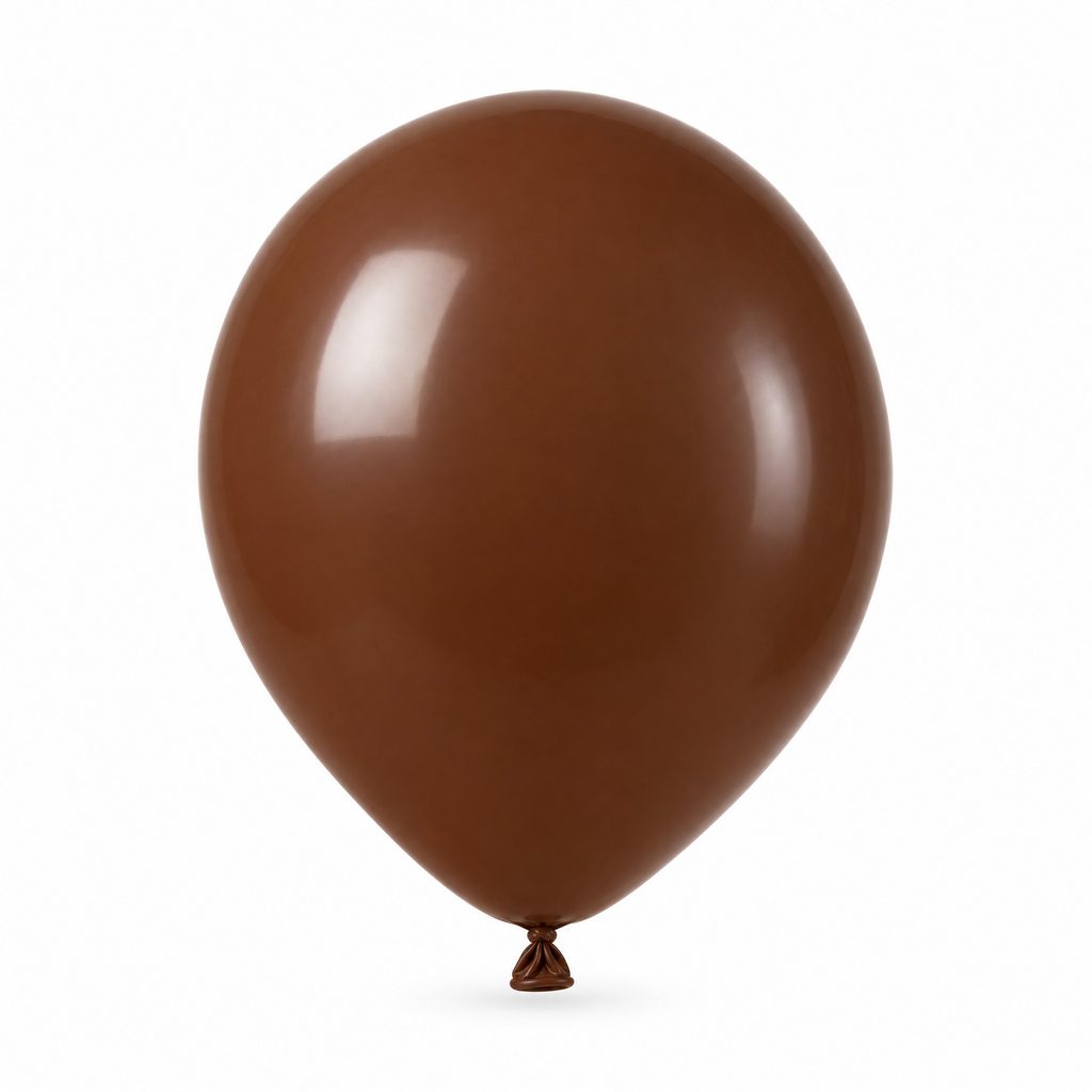 Globo Redondo Decorativo Sólido 9" Café El Payaso C/50u