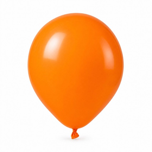 [GRDS-NAR-0659] Globo Redondo Decorativo Sólido 9" Naranja El Payaso C/50u