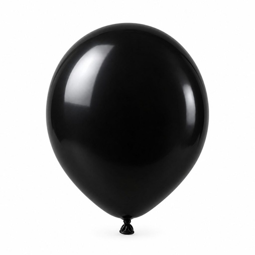 [GRDS-NEG-0658] Globo Redondo Decorativo Sólido 9" Negro El Payaso C/50u