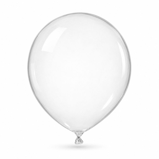 [GRDS-TRA-0673] Globo Redondo Decorativo Sólido 9" Transparente El Payaso C/50u