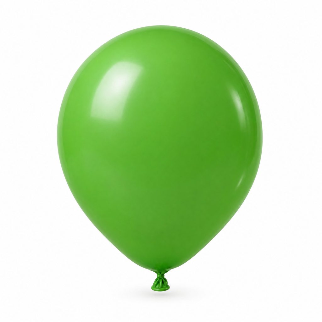 Globo Redondo Decorativo Sólido 9" Verde Manzana El Payaso C/50u