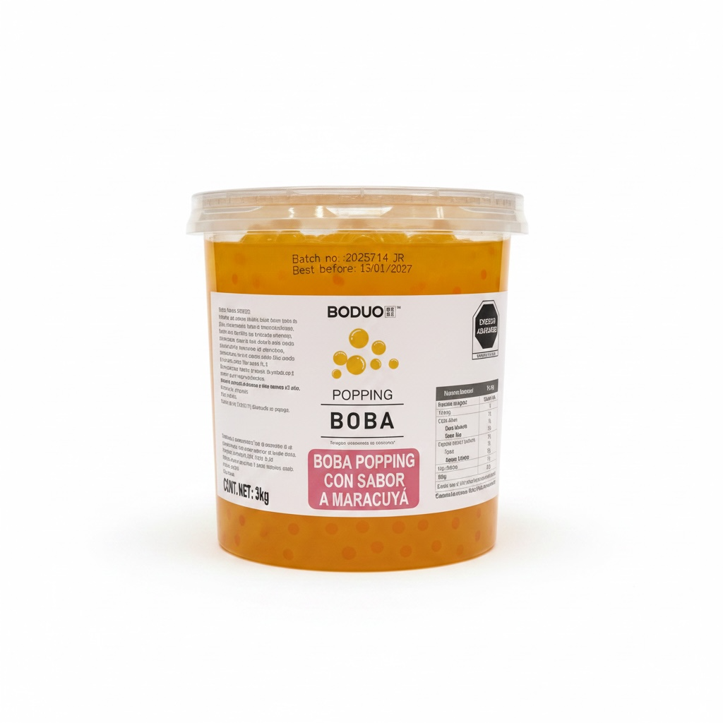 PERLAS EXPLOSIVAS SABOR MARACUYÁ BODUO C/3kg