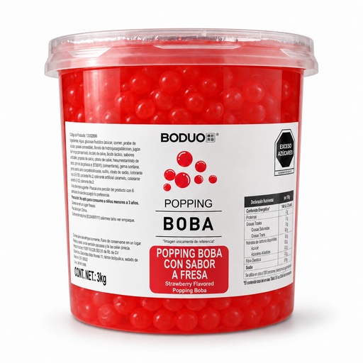 [PEBD-FRE-3K-1205] Perlas Explosivas Sabor Fresa Boduo C/3kg