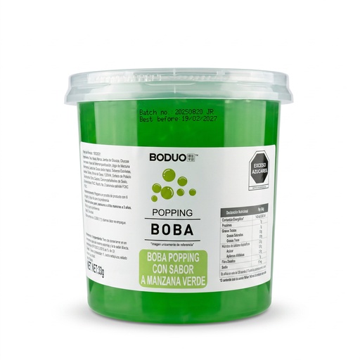 [PEBD-MAN-3K-1211] Perlas Explosivas Sabor Manzana Verde Boduo C/3kg
